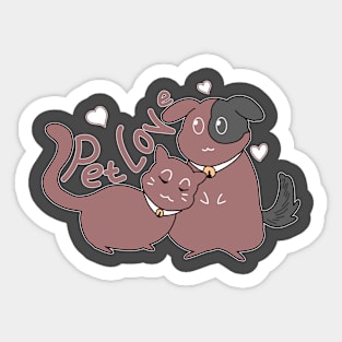 CAT X DOG Sticker